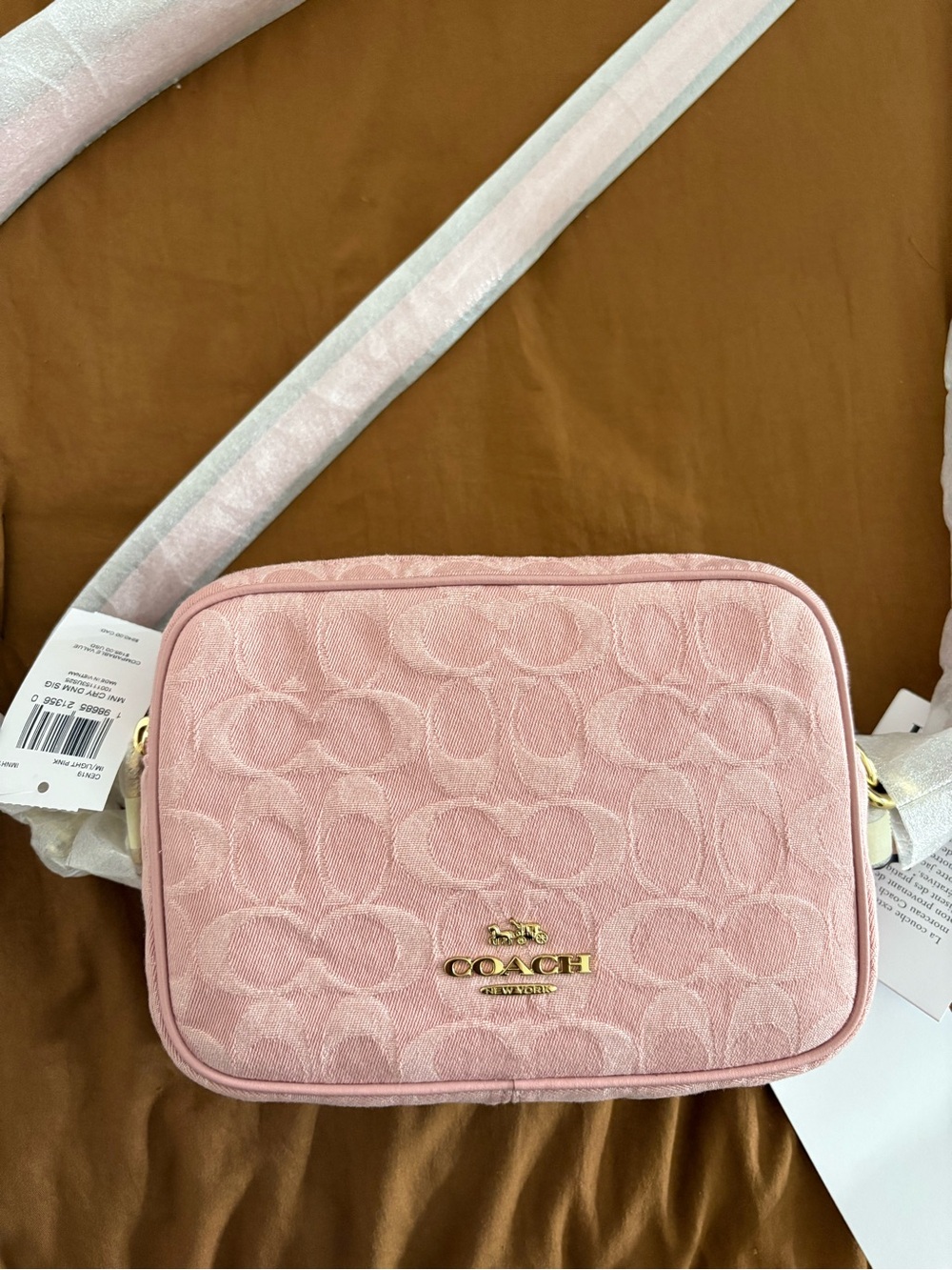 COACH Pink Denim Mini Carey